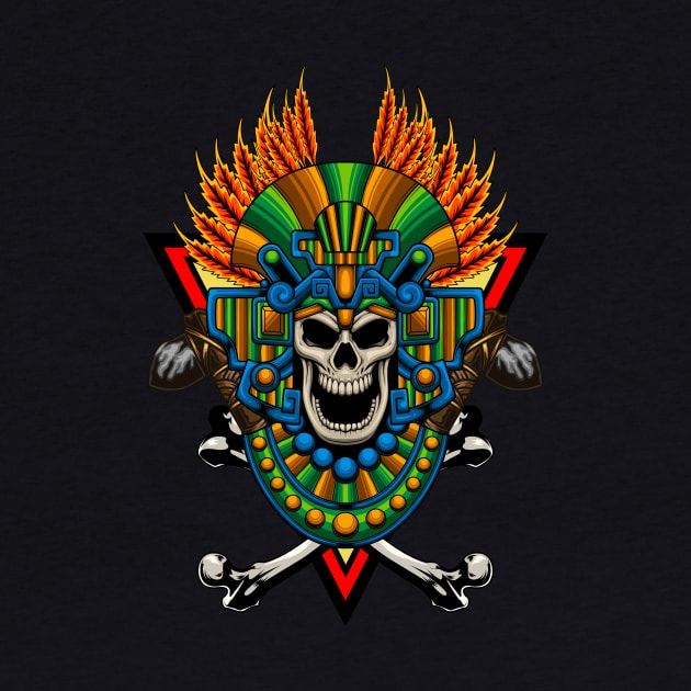 Aztec Skull 1.5 by Harrisaputra